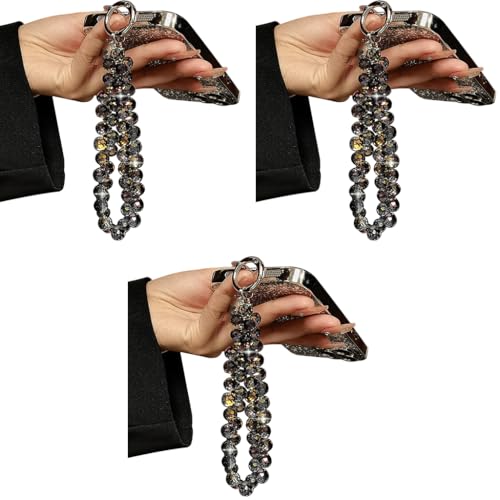 ZORBES® Beaded Phone Wrist Strap Cellphone Lanyard Chain Sparkling Wristlet Bracelet for Women 3PCS ZORBES® Beaded Phone Wrist Strap Cellphone Lanyard Chain Sparkling Wristlet Bracelet for Women 3PCS